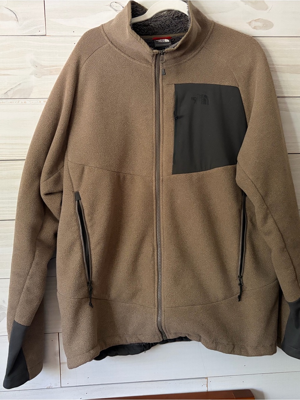 Retro The North Face Fleece Jacket with Black Chest Panel